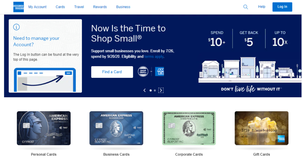 american express credit card payment