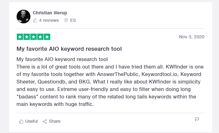 kwfinder trustpilot review