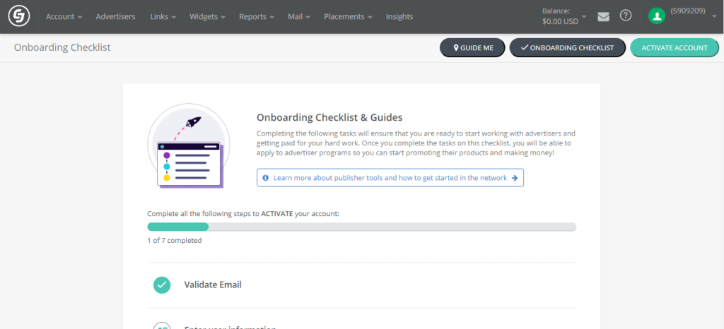 cj onboarding checklists & guides